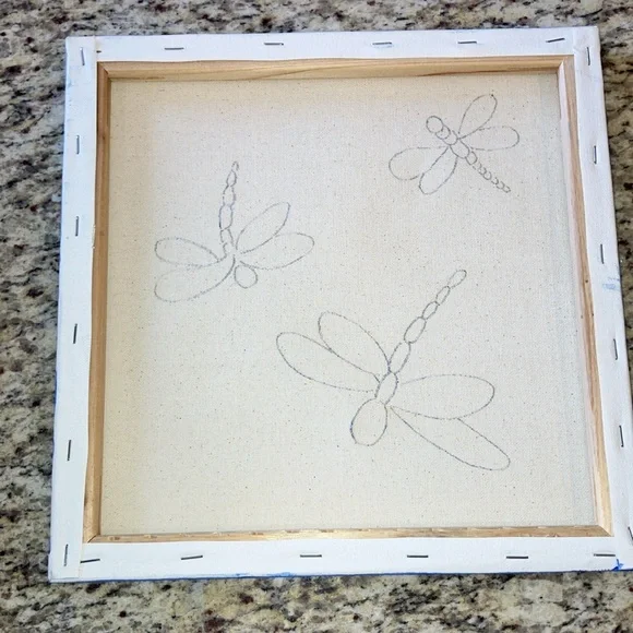 Handmade Dragonfly Canvas Art - Picture 4 of 4